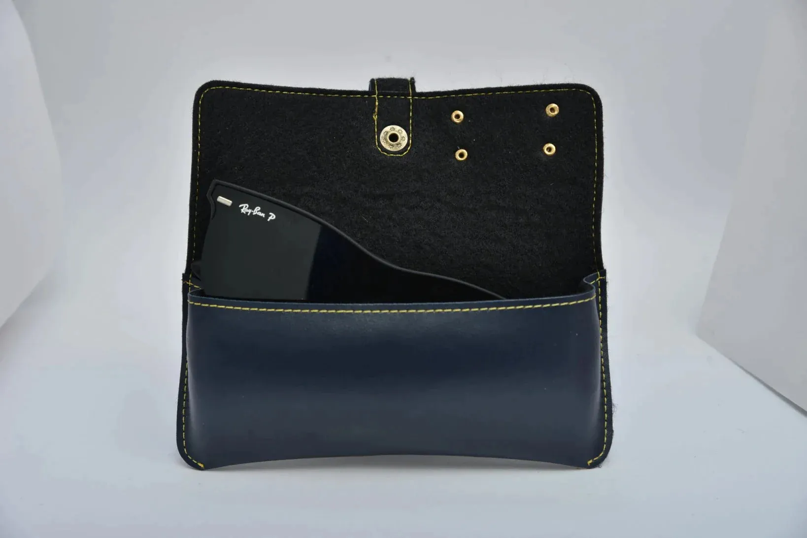 Personalized Best Vegan Leather Combo with Water Bottle - Blue