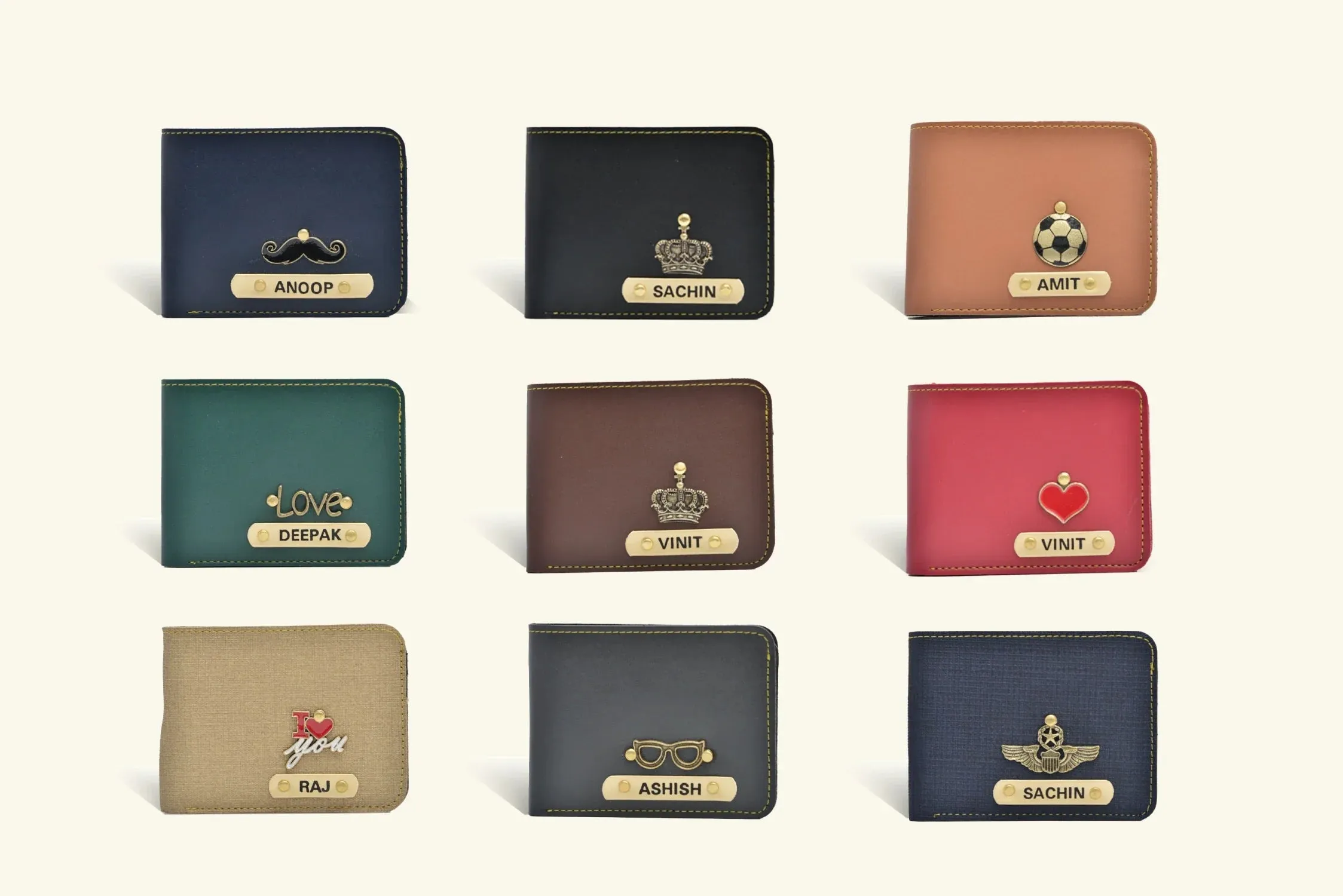 Personalized Couple's Combo : Premium Lady Wallet ( Product 1 )& Men's Wallet (Product 2)- Wine
