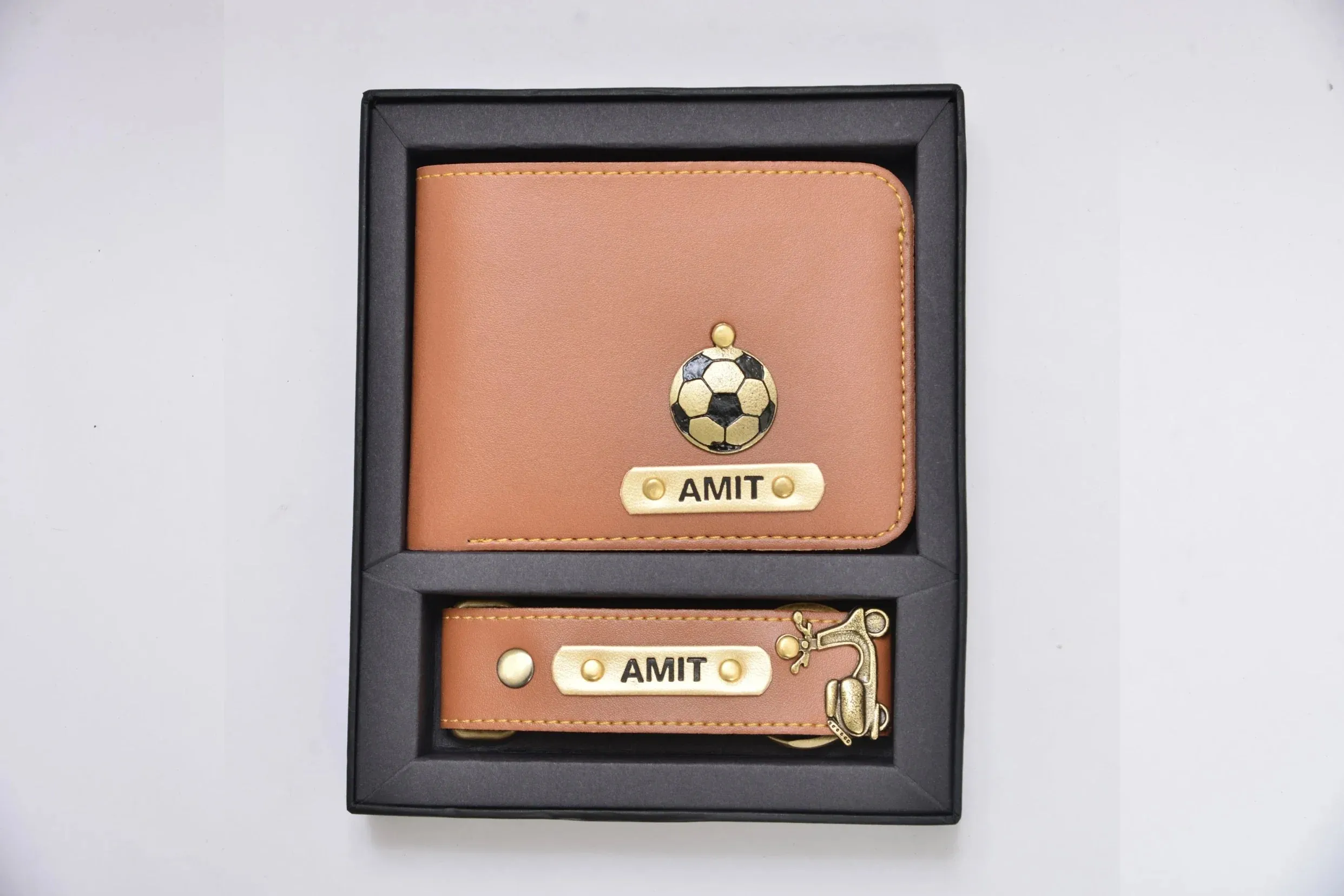 Personalized Men's Combo (2 pcs) - Tan