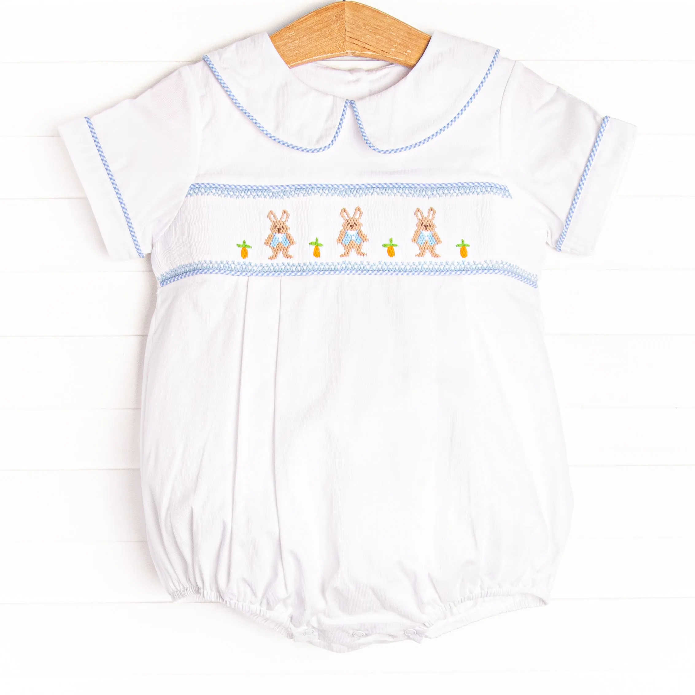 Peter Cottontail Smocked Bubble, Blue