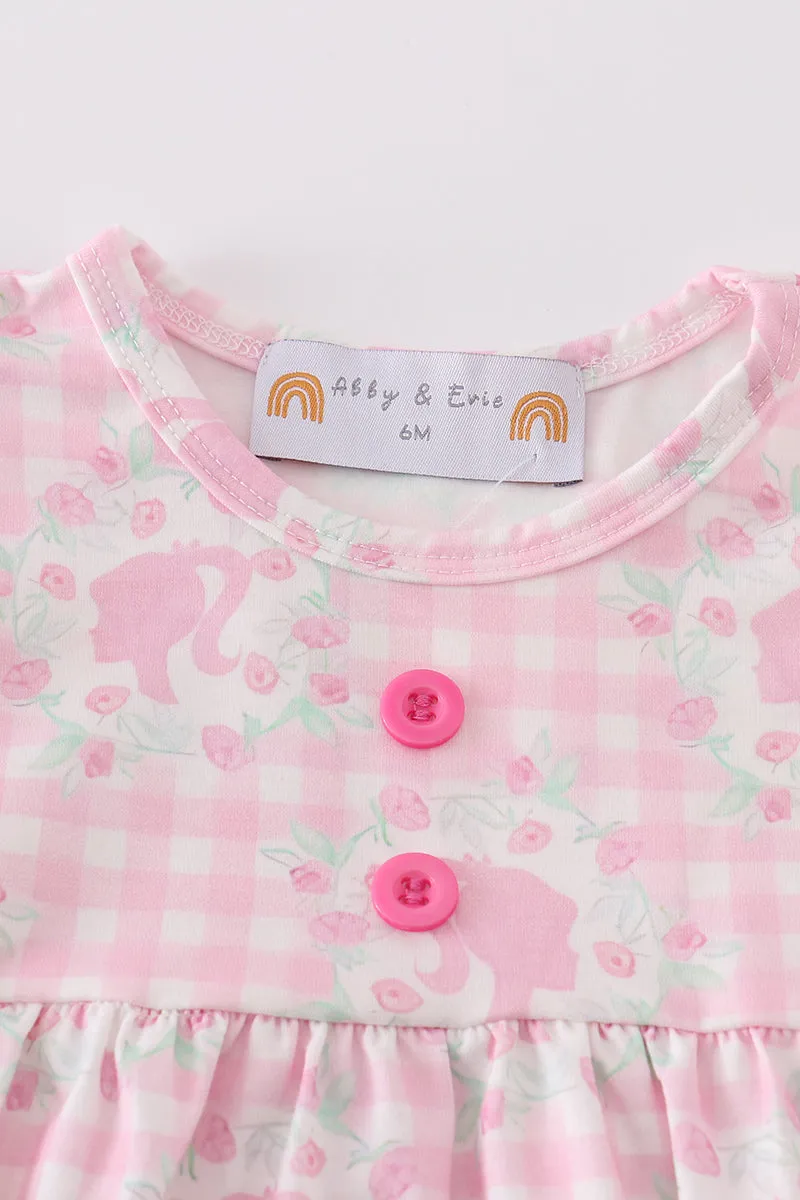 Pink Barbie Print Girl Bubble