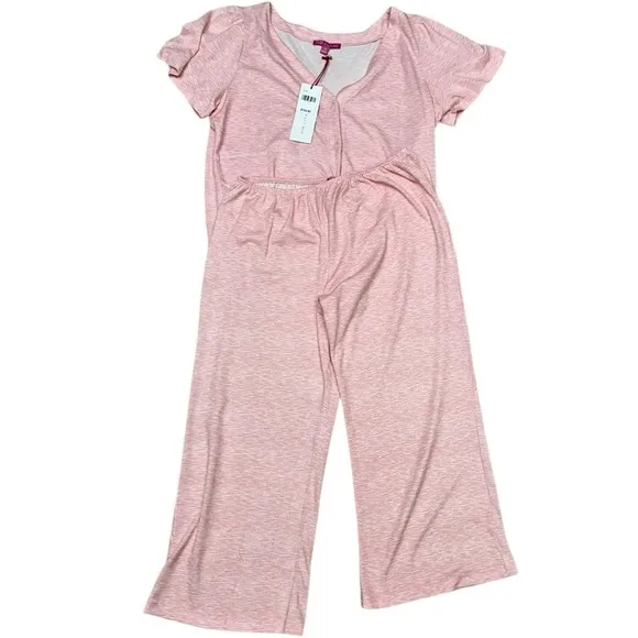 Pink Hale Bob Shirt and Pants Soft Lounge Set - Size M, NWT