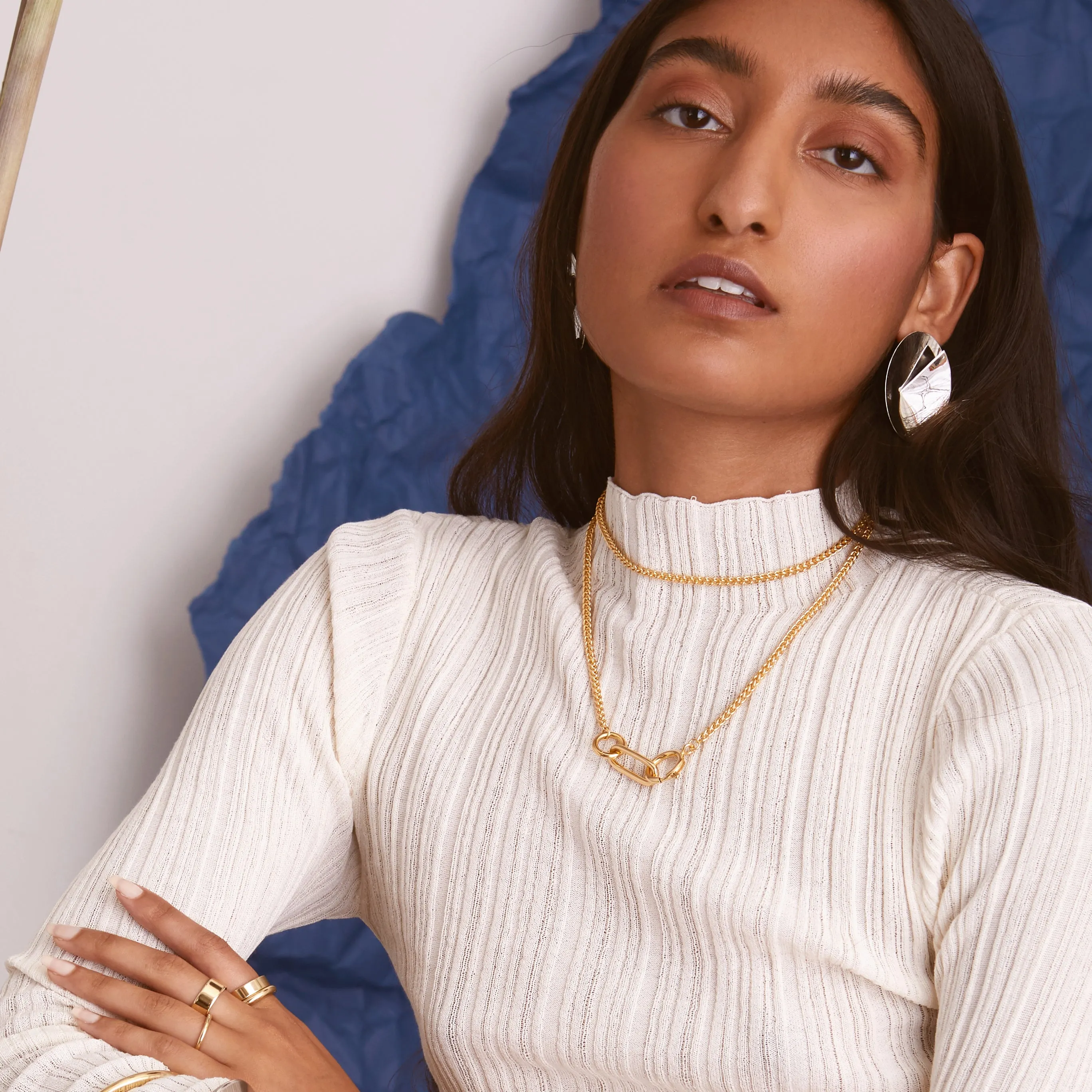 Plait Necklace in Gold