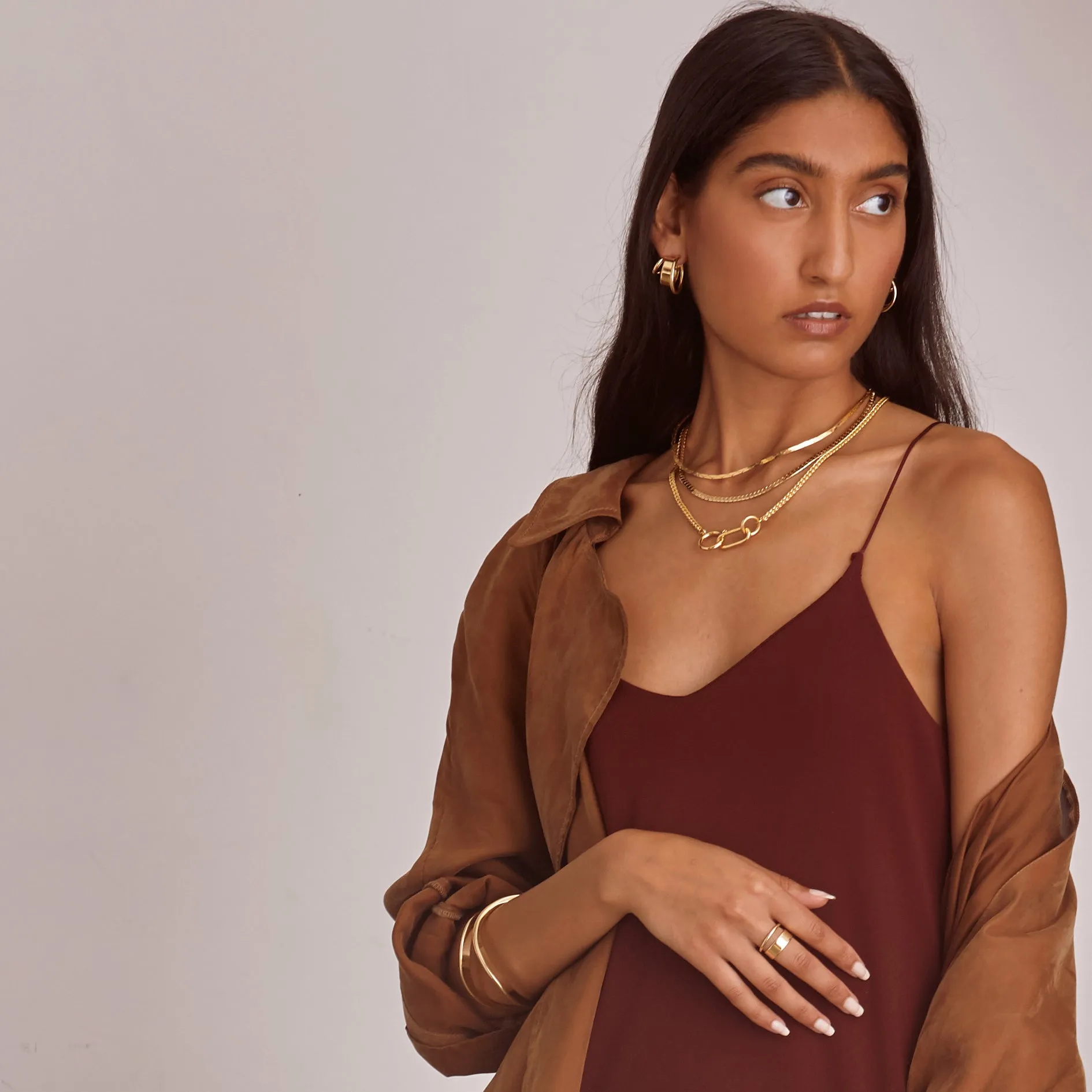 Plait Necklace in Gold