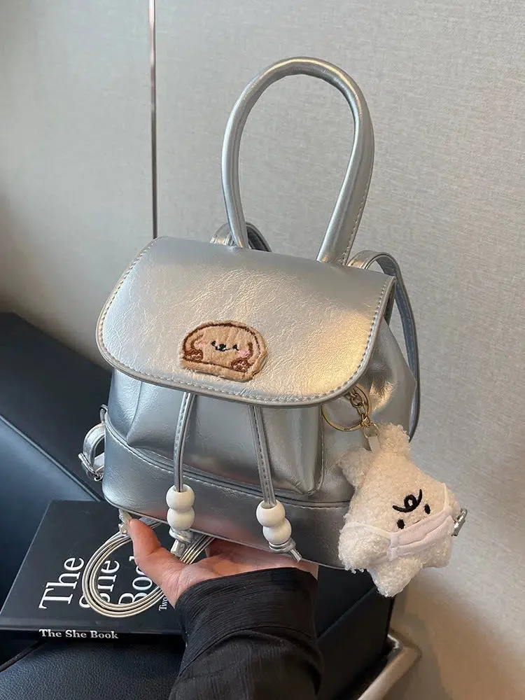 Pocket Organizer Mini Leather Backpack