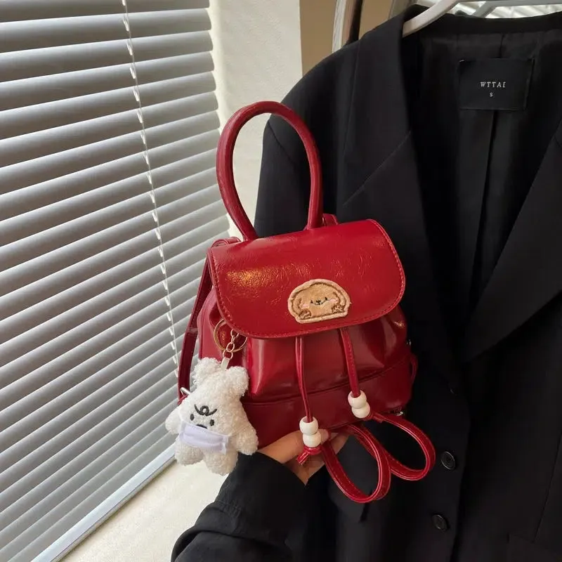 Pocket Organizer Mini Leather Backpack