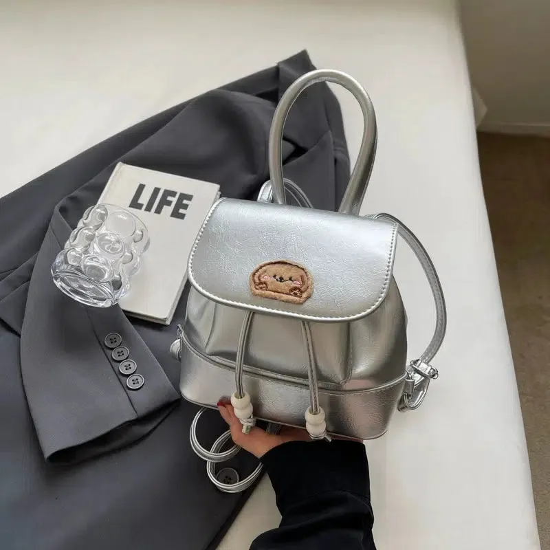 Pocket Organizer Mini Leather Backpack