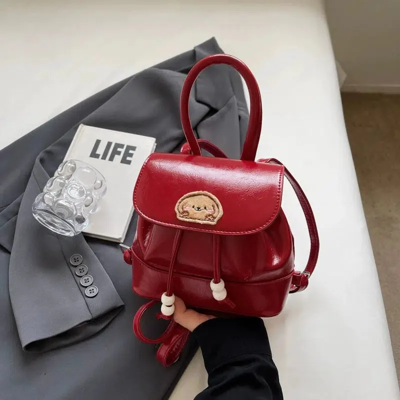 Pocket Organizer Mini Leather Backpack