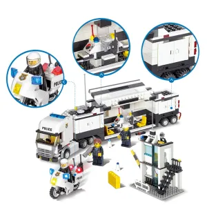Police Station Modle Building Blocks DIY Bricks Set