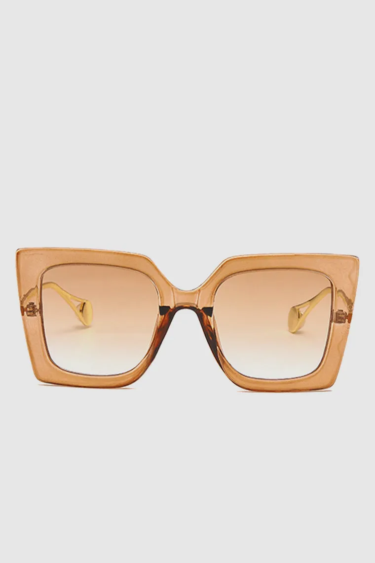 PopBae Women's Retro Cat Sunglasses With Pearl Detail In Tortoise