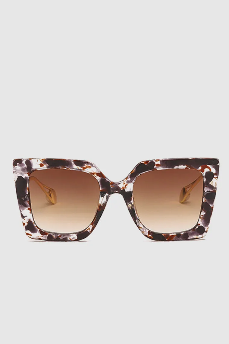 PopBae Women's Retro Cat Sunglasses With Pearl Detail In Tortoise