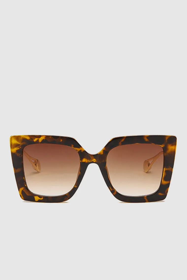 PopBae Women's Retro Cat Sunglasses With Pearl Detail In Tortoise