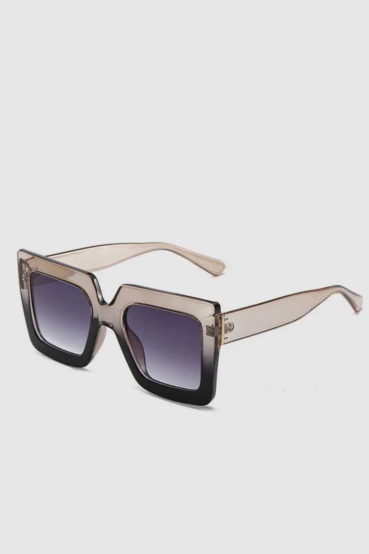 PopBae Women's Square Sunglasses In Sienna And Orange Ombre