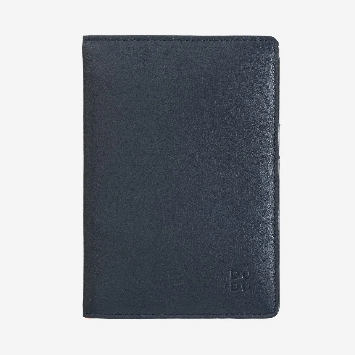 Porta Passaporto in Pelle RFID Colorful Paul Navy