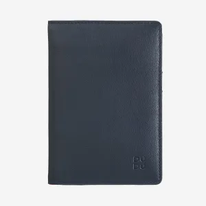 Porta Passaporto in Pelle RFID Colorful Paul Navy