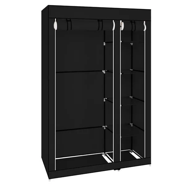 Portable Clothes Closet Wardrobe - Black