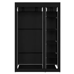 Portable Clothes Closet Wardrobe - Black