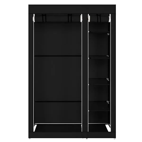 Portable Clothes Closet Wardrobe - Black