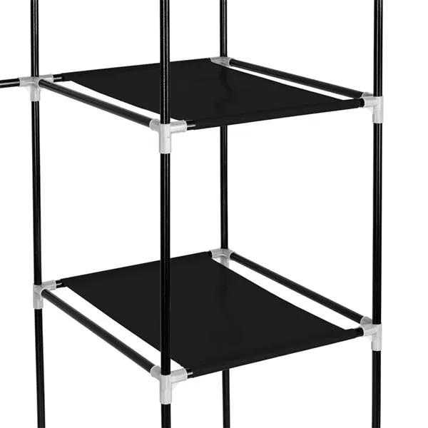 Portable Clothes Closet Wardrobe - Black