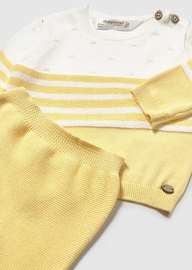 Pre-Order Mayoral 1556 Yellow Spanish Knitted Set