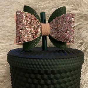 Pretty Bow Straw Topper