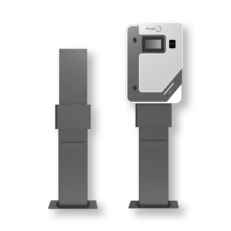 Project EV EV-FLRSTAND-40KW Pole floor stands for single gun 40KW units