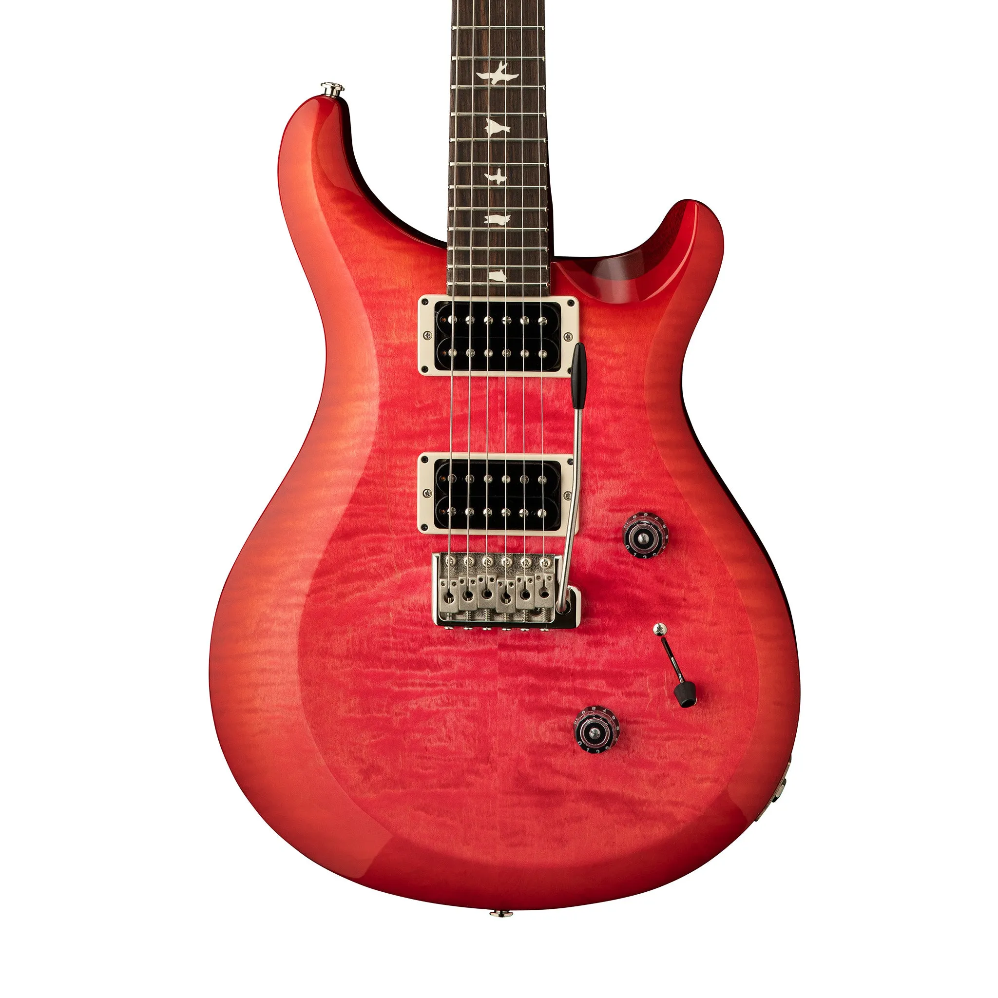 PRS S2 Custom 24 Electric Guitar w/Bag, Bonnie Pink/Cherry Burst