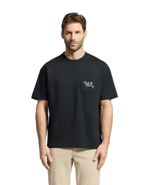 Psycho Bunny Men's Desert Relaxed Fit Pocket Tee - Black