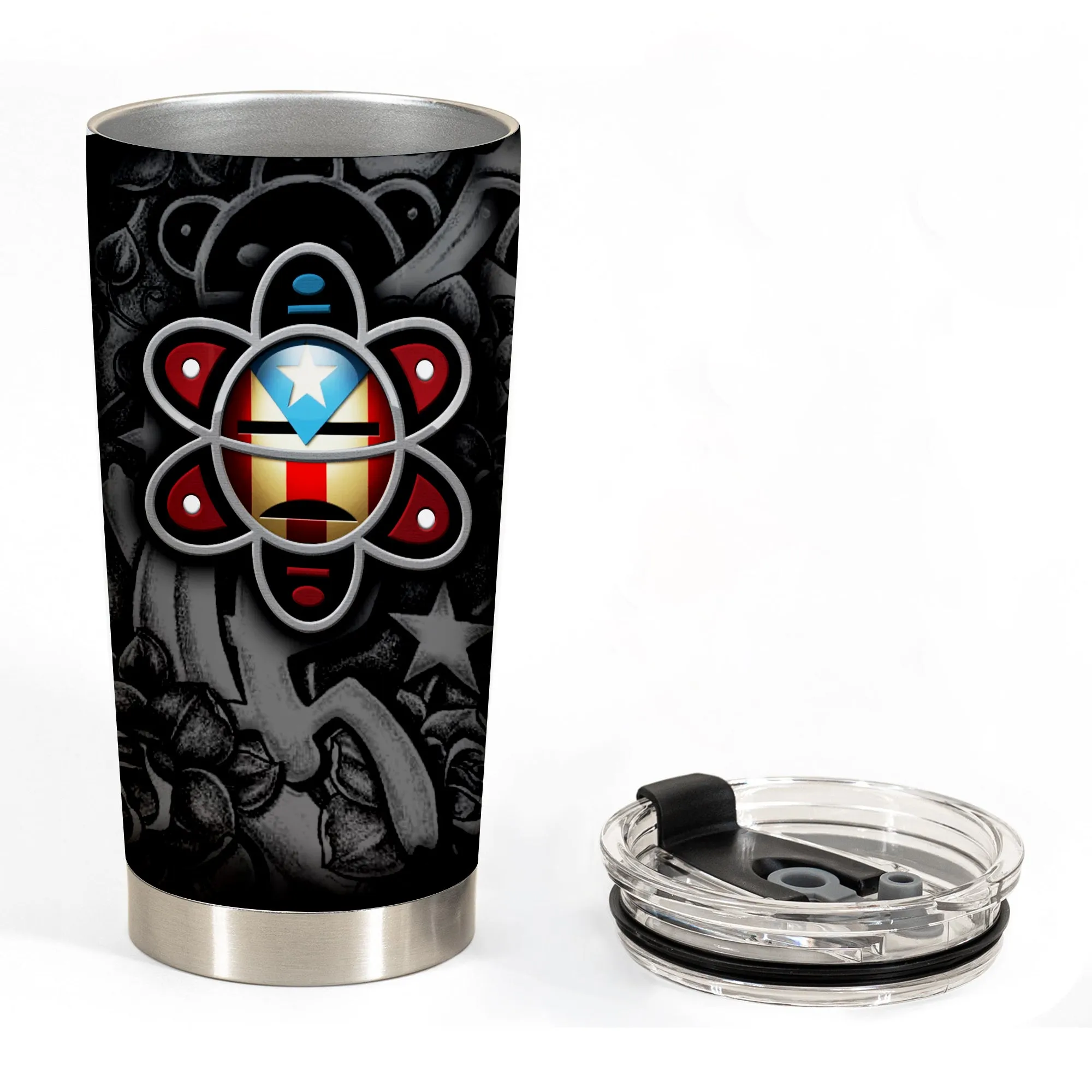 Puerto Rico Symbols Personalized Cup Stainless Steel Insulated Tumbler