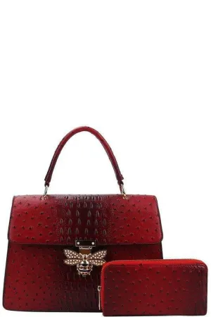 purse and wallet croc