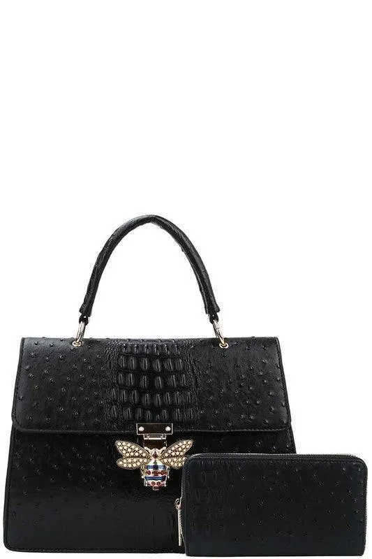 purse and wallet croc