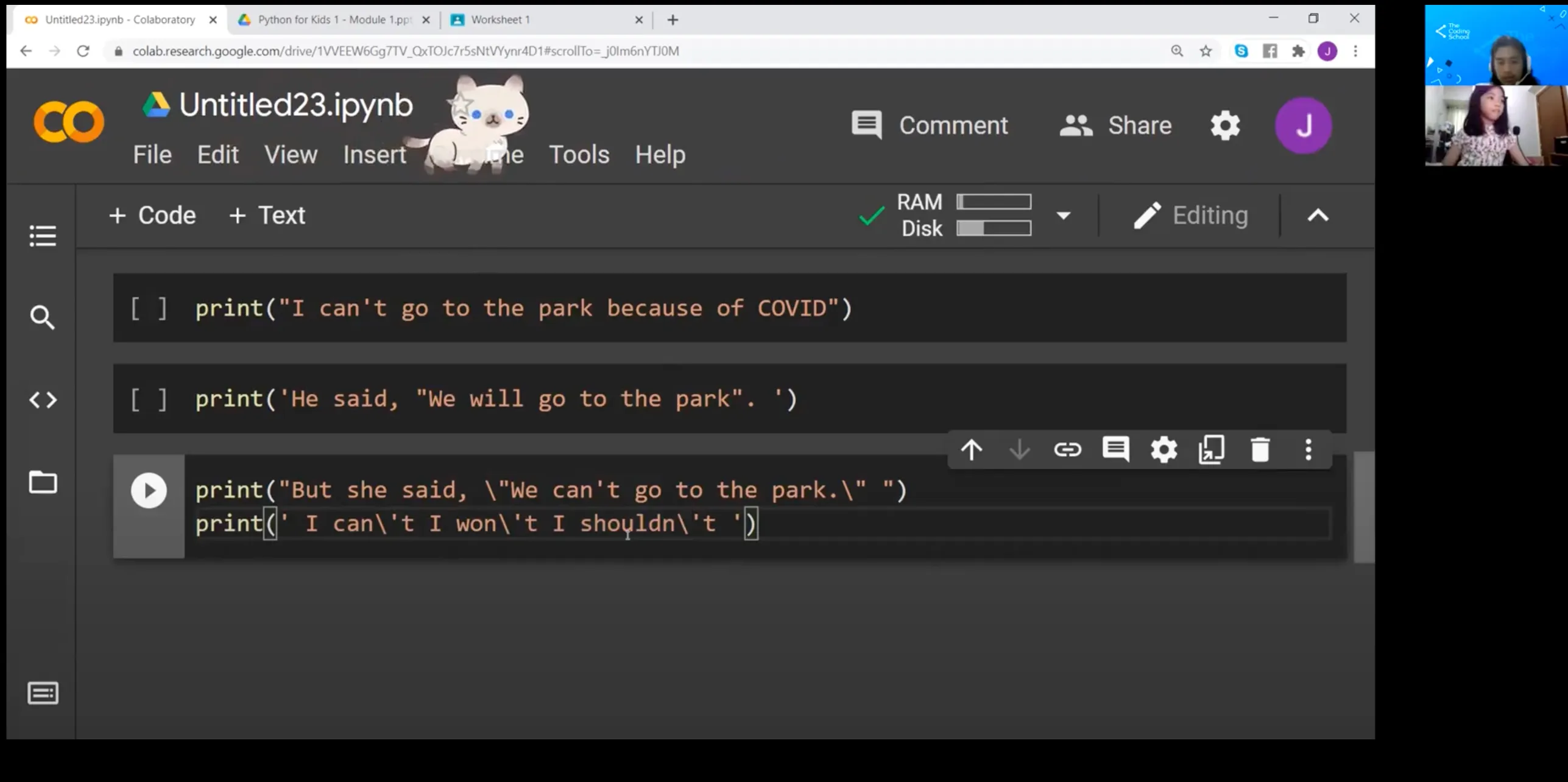 Python for Kids 1