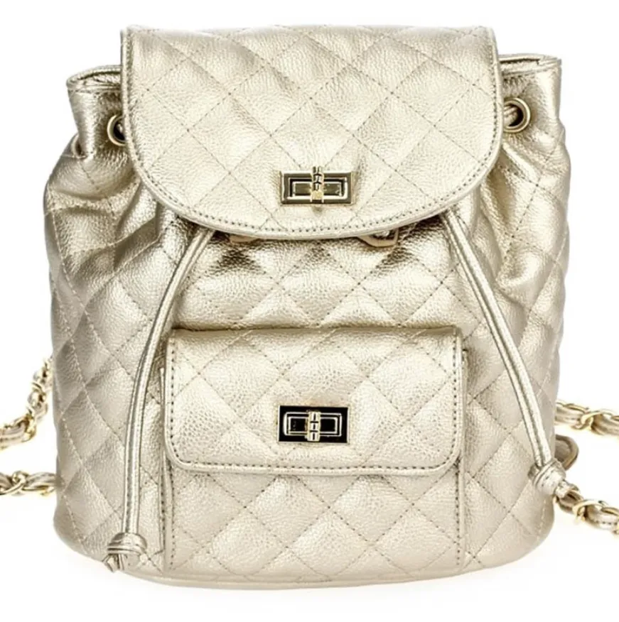Quilted Chain Backpack