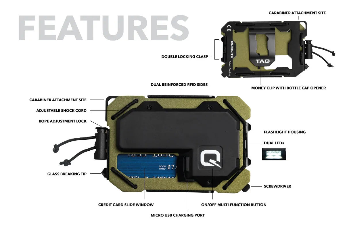 QuiqLite TAQ Wallet - OD GREEN