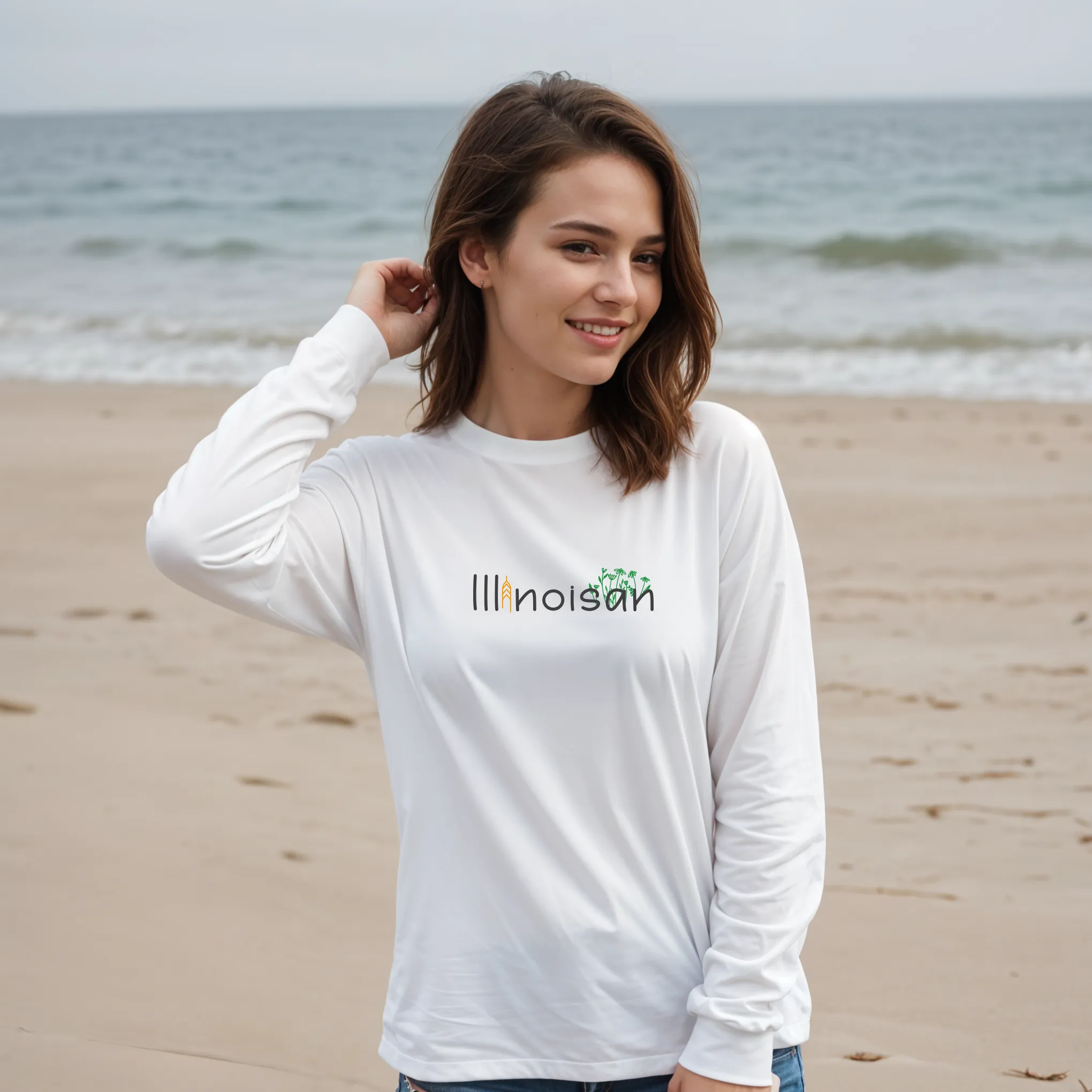 "Illinoisan" Relaxed Fit Long Sleeve Unisex T-Shirt