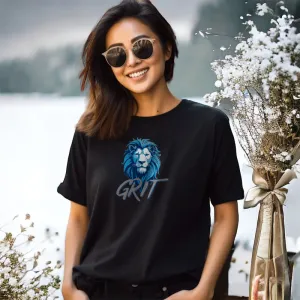 "Lion Grit" Relaxed Fit Crew Unisex T-Shirt