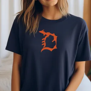"Michigan D" Relaxed Fit Crew Unisex T-Shirt