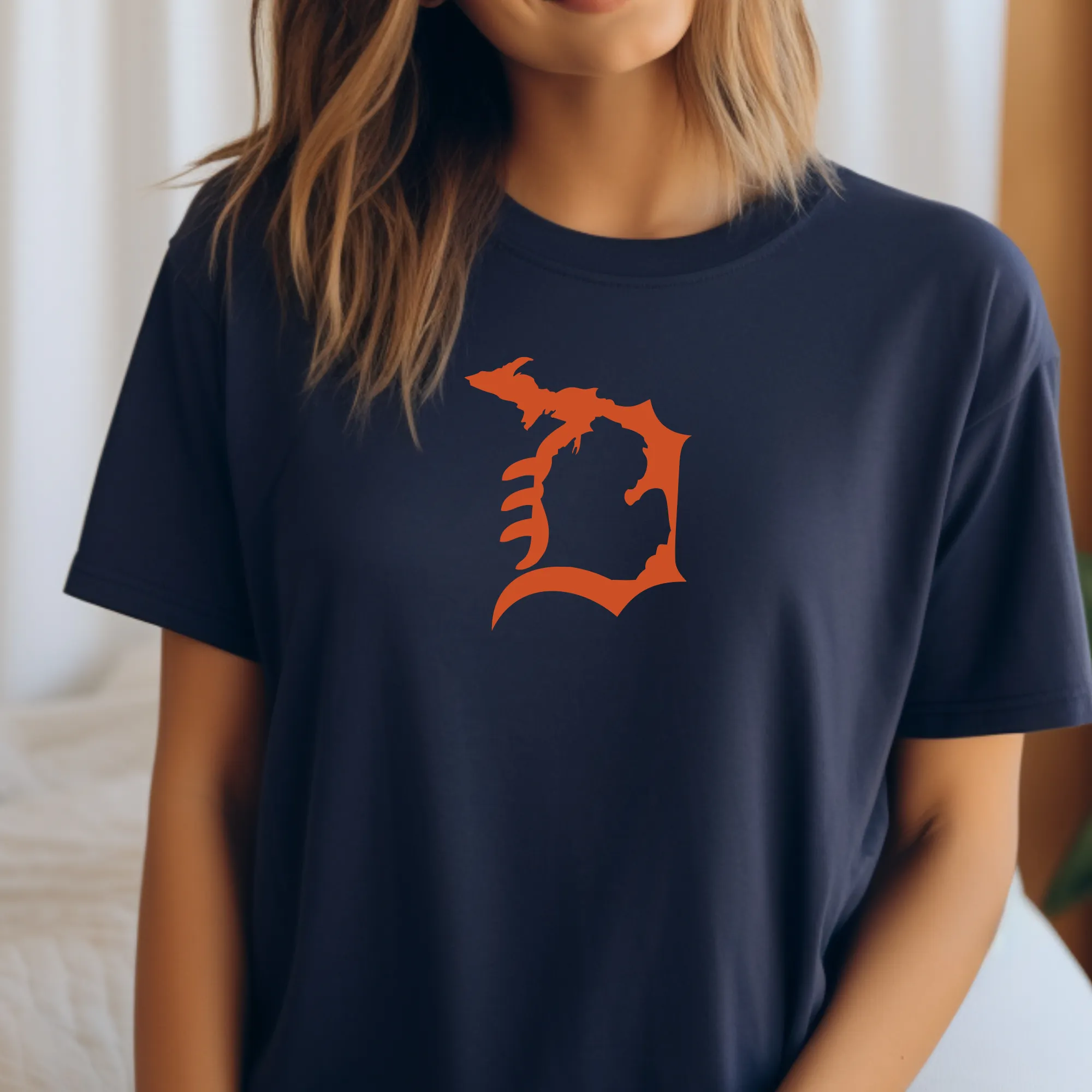 "Michigan D" Relaxed Fit Crew Unisex T-Shirt