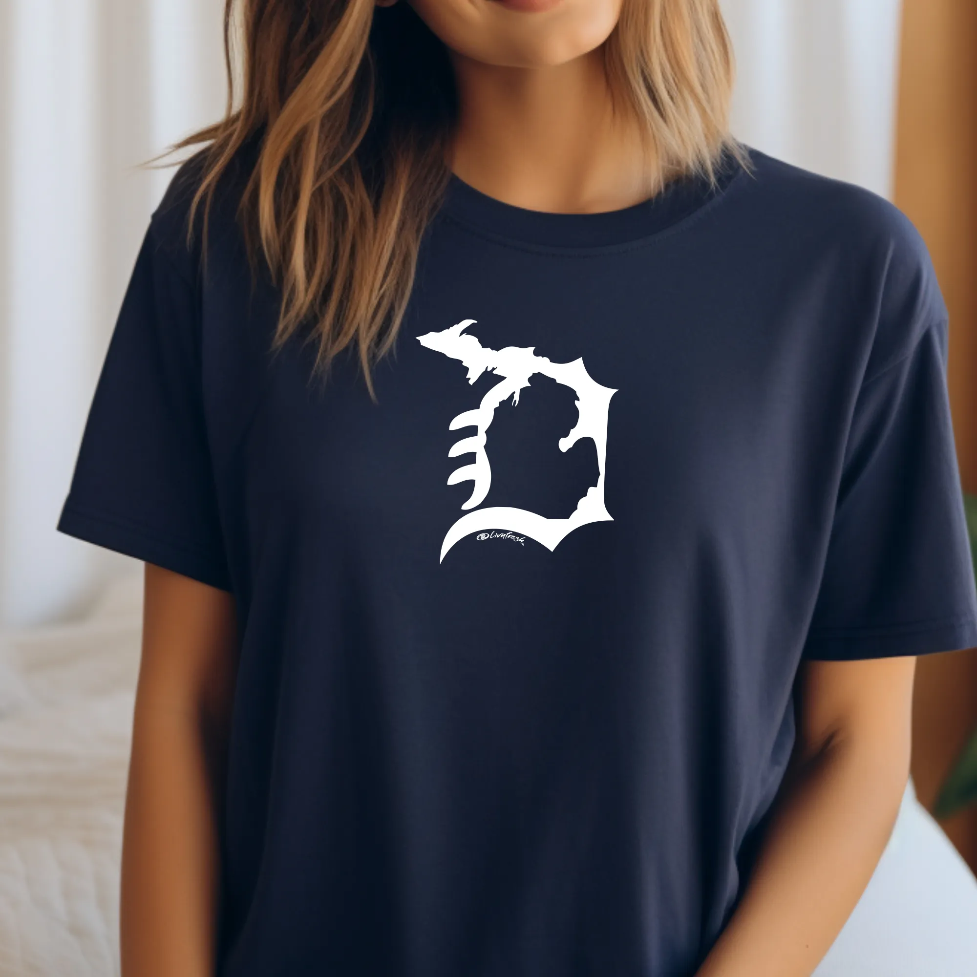 "Michigan D" Relaxed Fit Crew Unisex T-Shirt