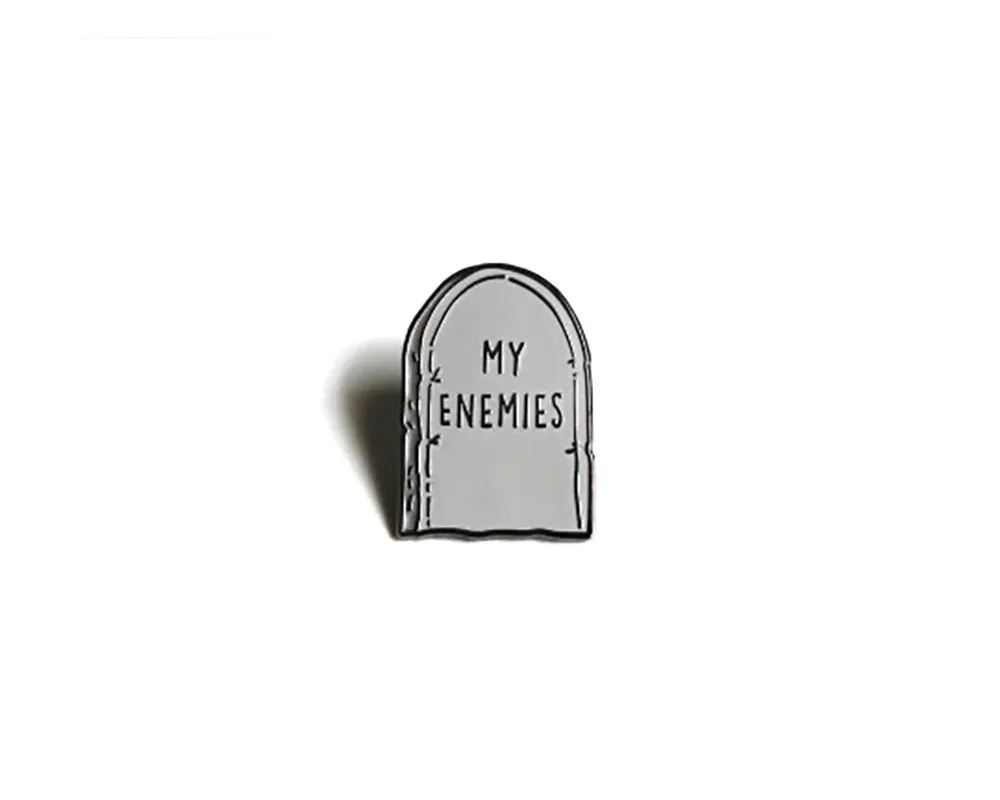 "My Enemies Tombstone" Lapel Pin