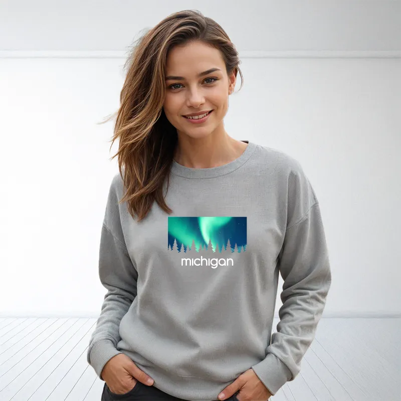 "Northern Sky" Relaxed Fit Classic Crew Unisex Sweatshirt