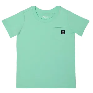 RAGS Essentials Short Sleeve Chest Pocket Rounded Kids Tee - Cabbage