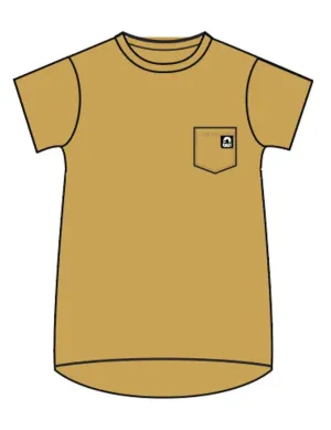 RAGS Essentials Short Sleeve Chest Pocket Rounded Kids Tee - Honey