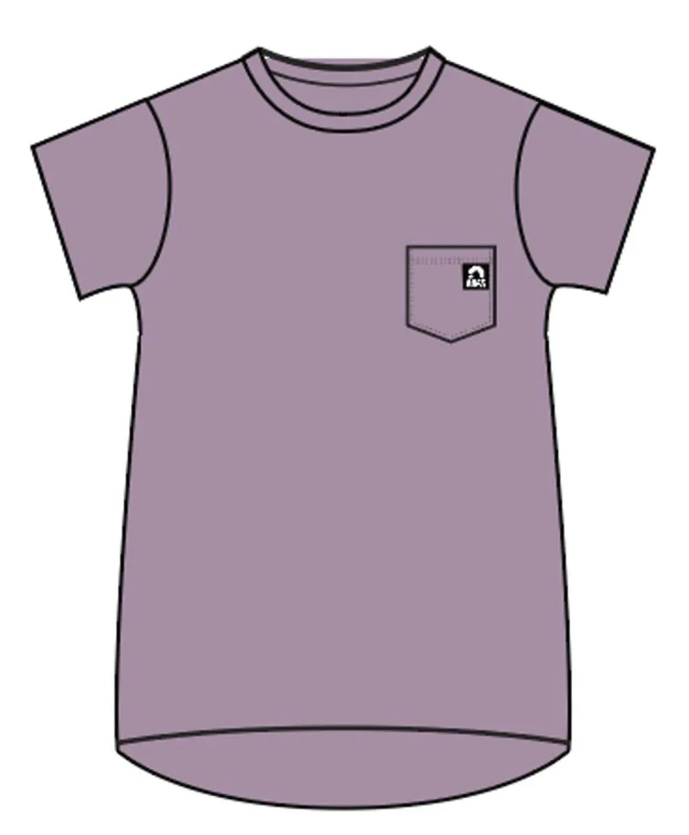 RAGS Essentials Short Sleeve Chest Pocket Rounded Kids Tee - Lavender