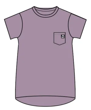RAGS Essentials Short Sleeve Chest Pocket Rounded Kids Tee - Lavender