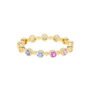 Rainbow Sapphire Petit Bubble Band