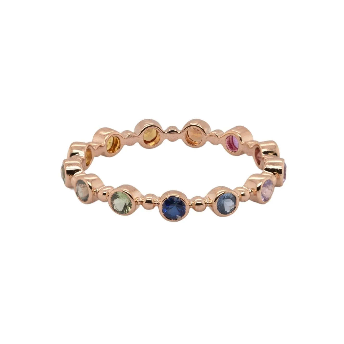 Rainbow Sapphire Petit Bubble Band