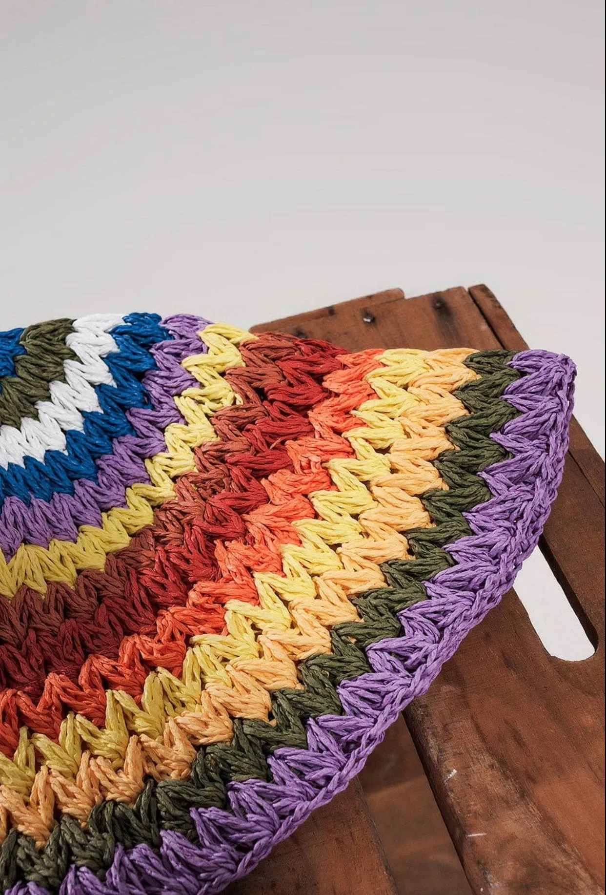 Rainbow Straw Bucket Hat
