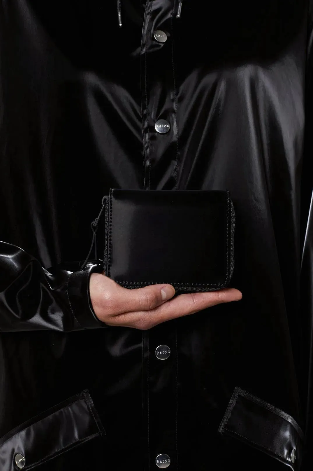 Rains Cartera Small Wallet Velvet Black