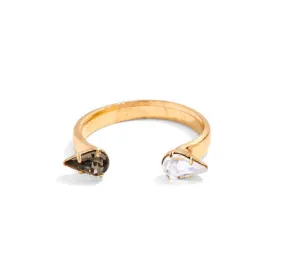 Reflection Ring in Gold with Swarovski Crystal